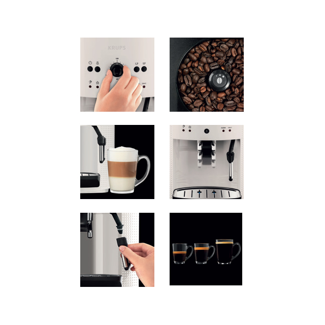 Krups Roma EA8105 - Cafetera superautomática 15 bares de presión, 3 niveles  intensidad café, cantidad ajustable de 20 a 220ml, programa automático de  limpieza y descalcificación, molinillo integrado - PREYCA