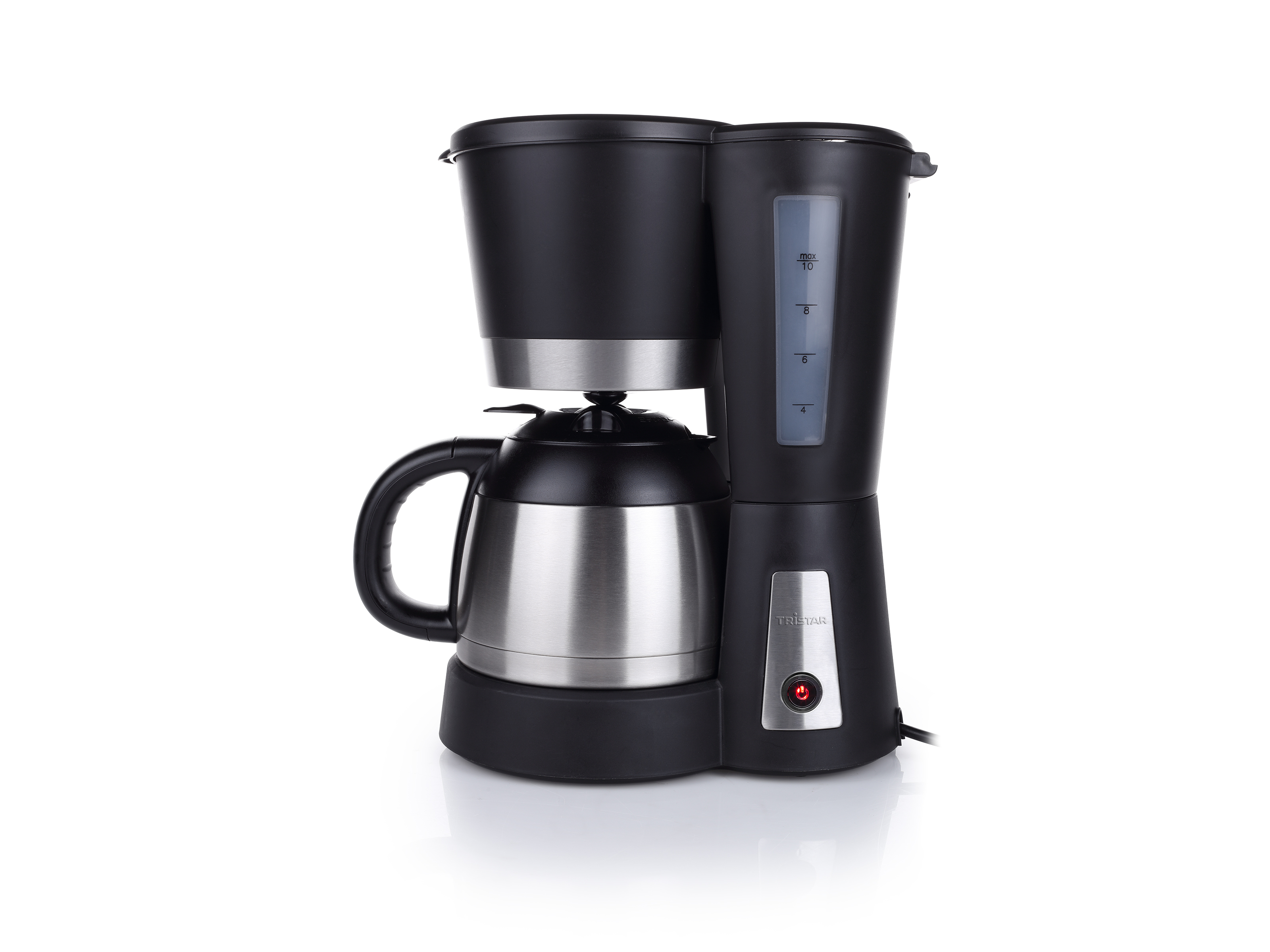 Compra Cafetera jocca italiana electrica capacidad 6 tazas jarra  transparente sin cables 220-240v color negro